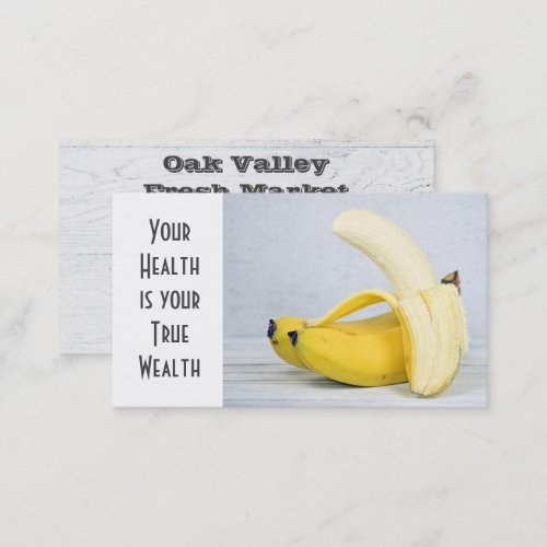 Bananas On Gray Wood Business Card