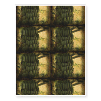 Bananas On Texture Temporary Tattoos