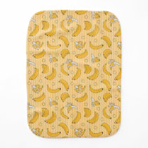 bananas pattern baby burp cloth