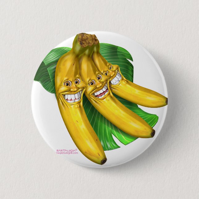 bananas pinback button (Front)