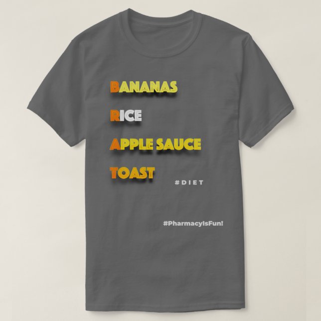 Bananas Rice Apple Sauce ToastBRAT s Mugs Pillows T-Shirt (Design Front)
