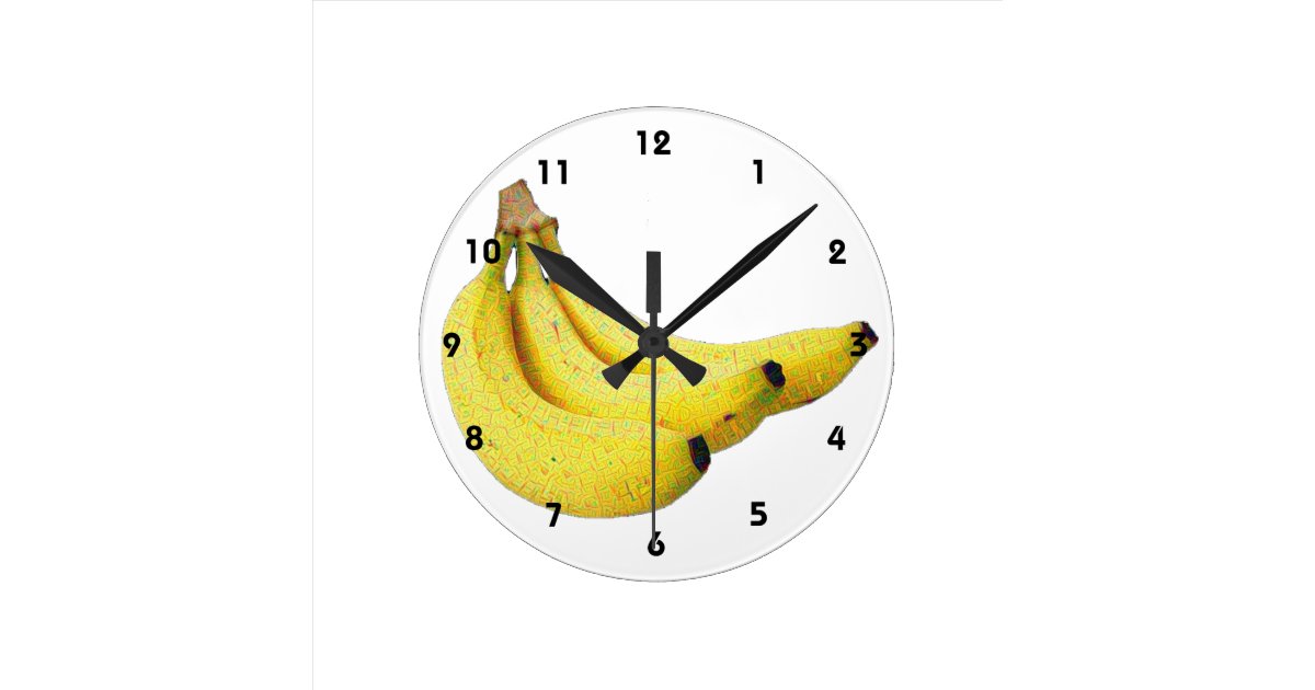 Bananas Round Clock