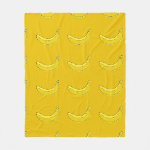 bananas, Seamless pattern with bananas, food backg Fleece Blanket