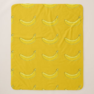 bananas, Seamless pattern with bananas, food backg Sherpa Blanket
