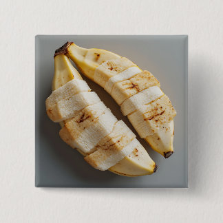 Bananas Sliced in the Middle Button