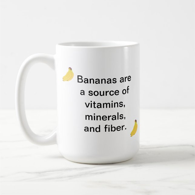 Bananas Source Vitamins Minerals Fiber Mugs (Left)