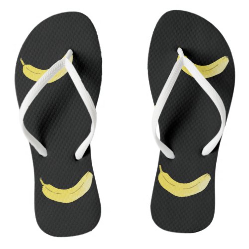 Bananas Tropical Night Flip Flops