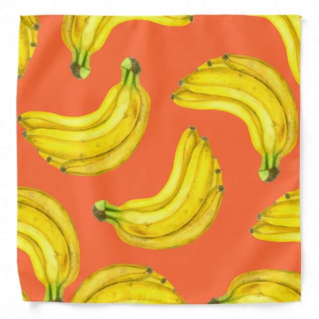 Bananas watercolor bandana (Front)
