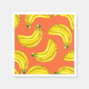 Bananas watercolor napkins