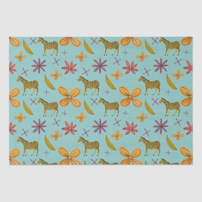 Bananas & Zebras   Tissue Paper (Front)