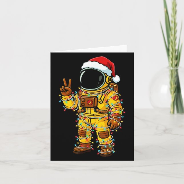 Bananaut Space Explorer - Christmas Astronaut Ligh Card (Front)