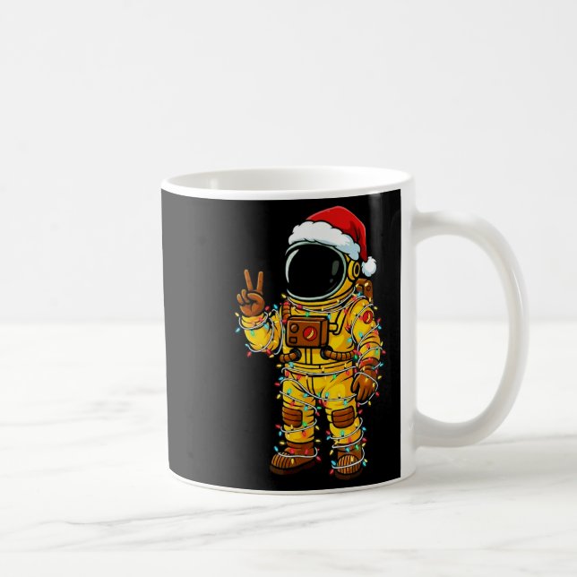 Bananaut Space Explorer - Christmas Astronaut Ligh Coffee Mug (Right)