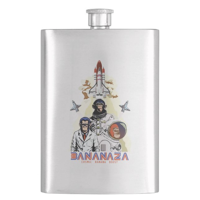 BANANAZA : Space Monkey Team Flask (Front)