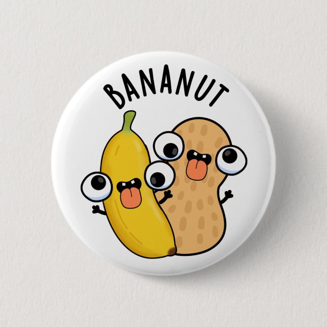 Bananut Funny Fruit Banana Pun  Button (Front)