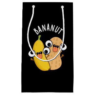 Bananut Funny Fruit Banana Pun Dark BG Small Gift Bag