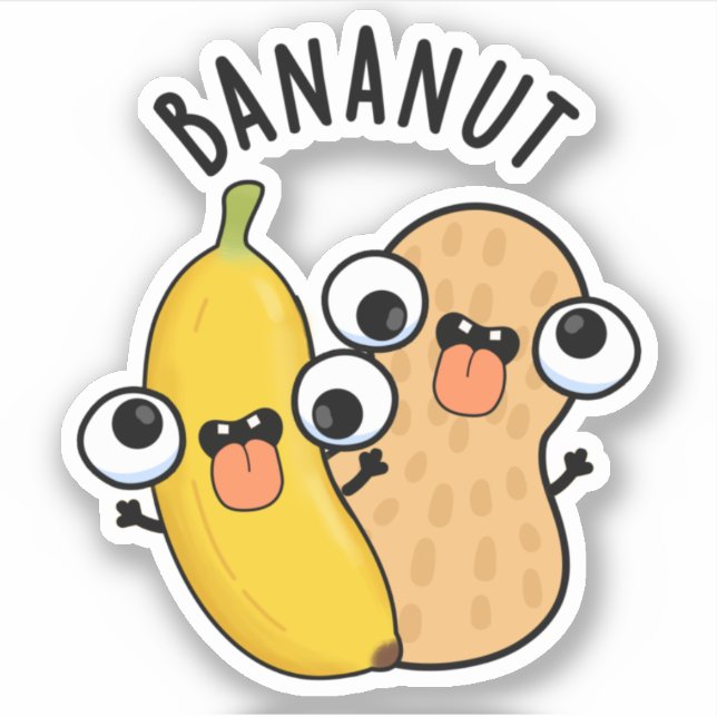 Bananut Funny Fruit Banana Pun  Sticker (Front)