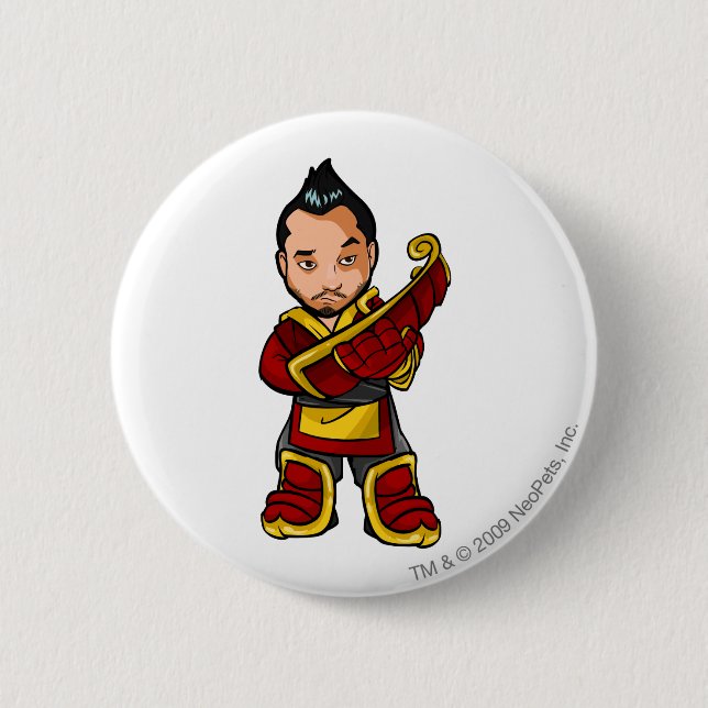 Bancha Ninja Shenkuu Staff Player Button (Front)