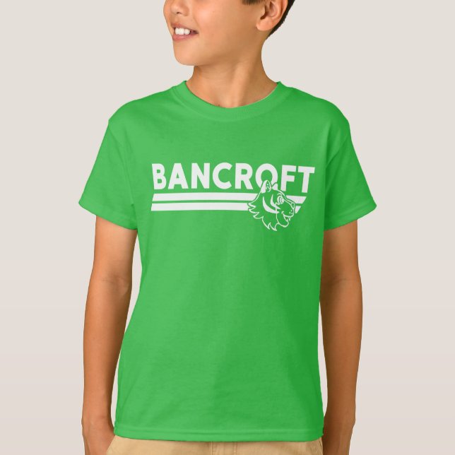 Bancroft Bobcat Profile Bright Green T-Shirt (Front)