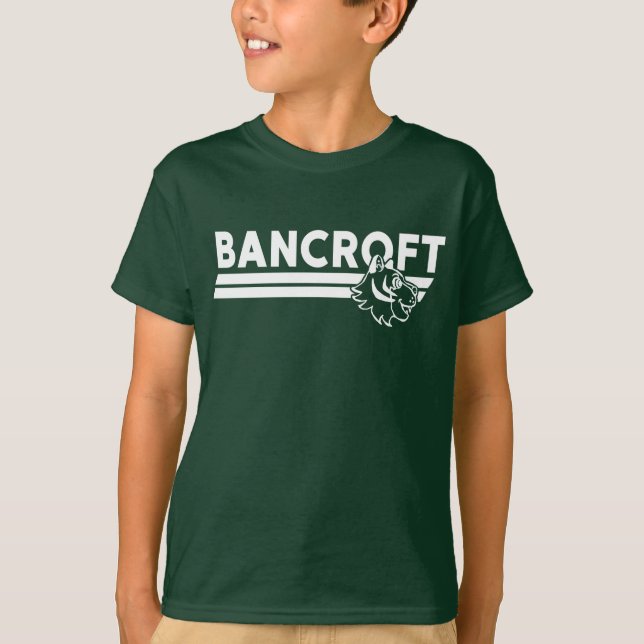 Bancroft Bobcat Profile Dark Green T-Shirt (Front)