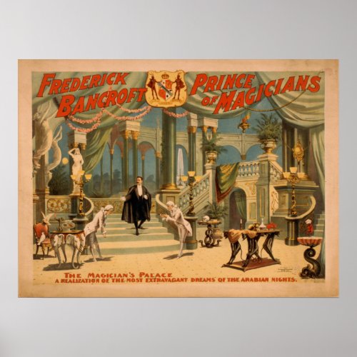 BANCROFT Magician Illusionist VAUDEVILLE Poster