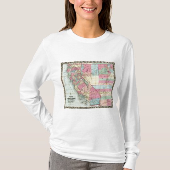 Bancroft's Map Of California, Nevada T-Shirt