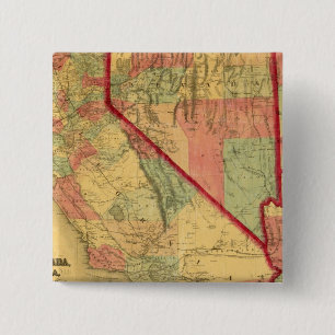 Bancroft's Map Of California, Nevada, Utah Button