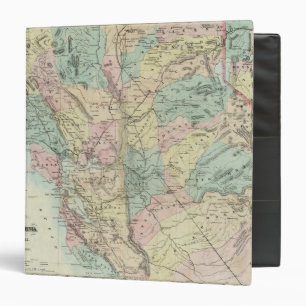 Bancroft's New Map Of Central California 3 Ring Binder