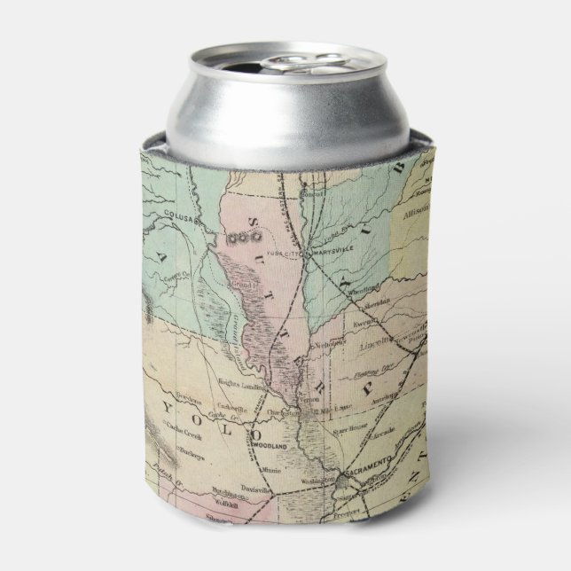 Bancroft's New Map Of Central California Can Cooler (Can Front)