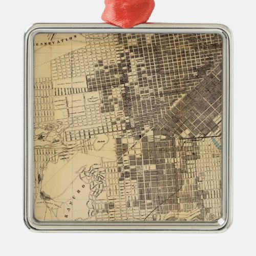 Bancrofts official Guide Map of San Francisco Metal Ornament