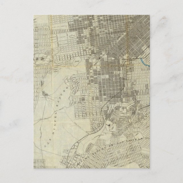 Bancroft's Official San Francisco City Map Postcard (Front)