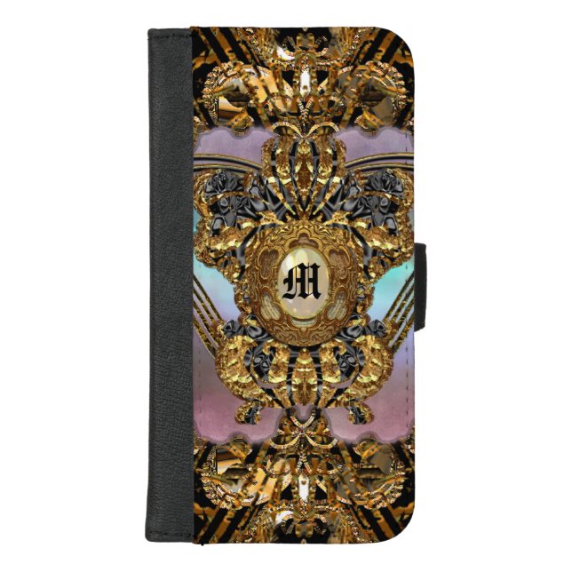 Bancroftyne Drama Beautiful Baroque Monogram iPhone Wallet Case (Front)
