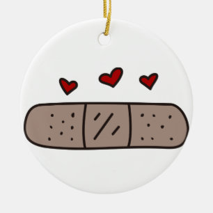 Band Aid Ceramic Ornament