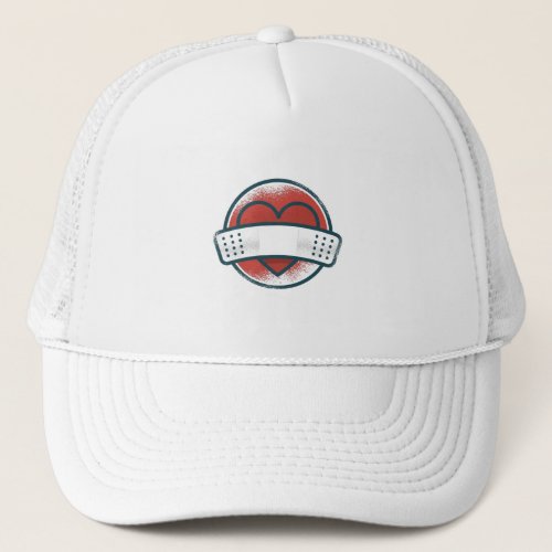 Band Aid Heart Trucker Hat