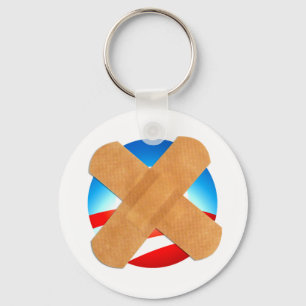 Band-aid No to Obamascare Keychain