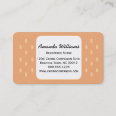 Medical And Healthcare Business Card Templates Band Aid Nurse Or Caregiver Business Card At Zazzle