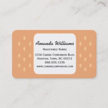 Band-aid Nurse Or Caregiver Business Card by mod_business_cards at Zazzle