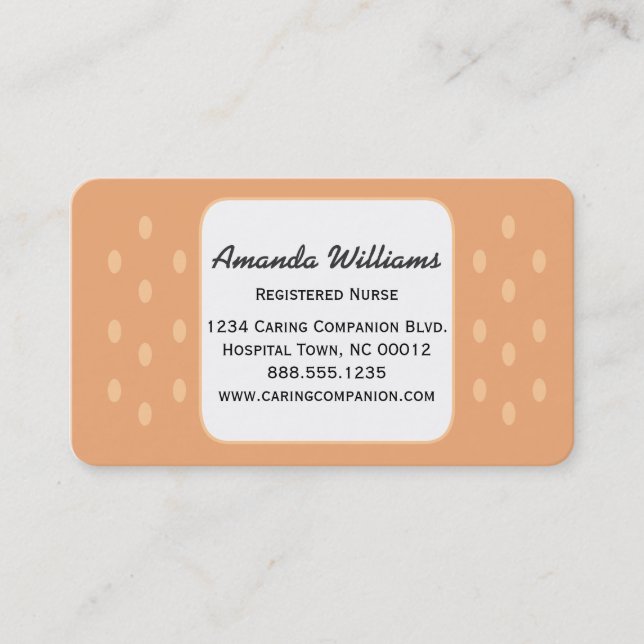 Band-aid Nurse or Caregiver Business Card (Front)