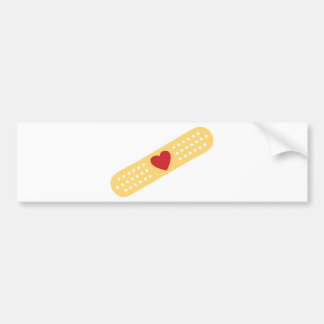 Band-Aid With A Red Heart Bumper Sticker