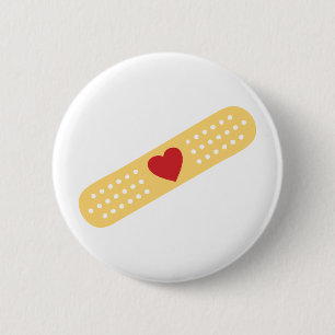 Band-Aid With A Red Heart Button