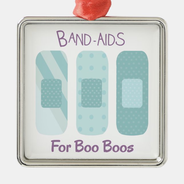 Band-Aids For Boo Boos Metal Ornament (Front)