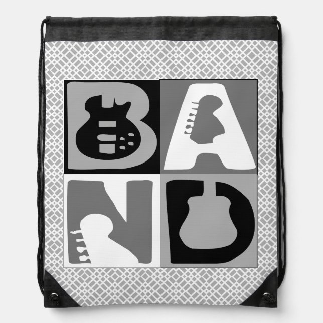 Band Blocks  Drawstring Bag (Front)