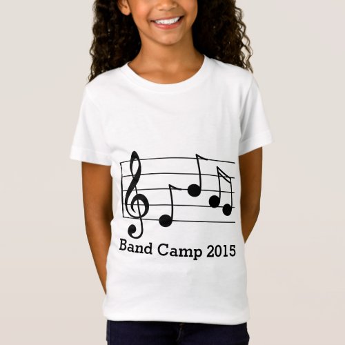 band Camp Musical notation treble clef and staff T_Shirt