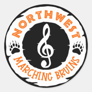 band classic round sticker