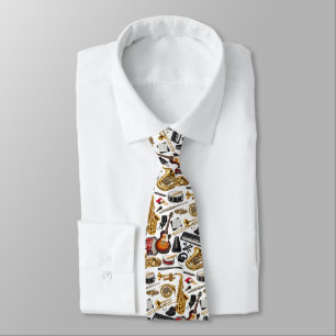 Band Collage Neck Tie