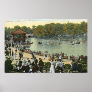 Band Concert, Delaware Park, Buffalo 1911 Vintage Poster