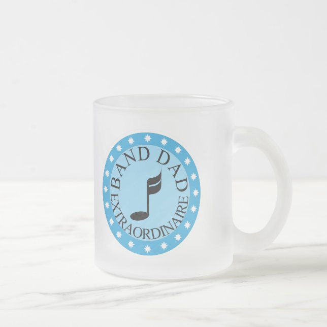 Band Dad Gift Frosted Glass Coffee Mug (Right)