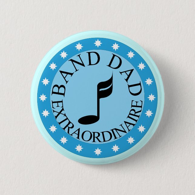 Band Dad Gift Pinback Button (Front)