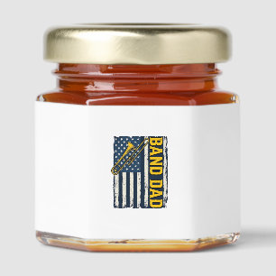 Band Dad Trombone American Flag Vintage Shirt Desi Honey Jar Favors