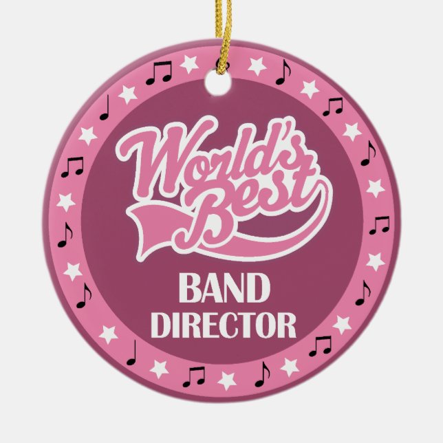 Band Director Gift For Her Ceramic Ornament (Front)