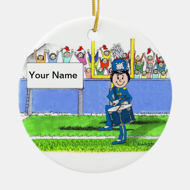 Band, Drum Snare - Female Ceramic Ornament (Front)